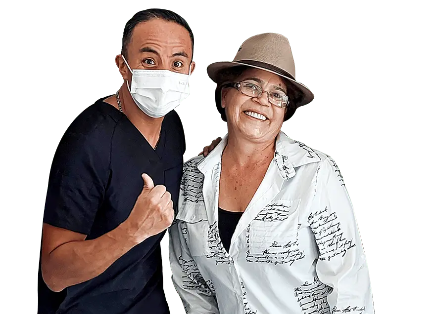 Adult patient with Dental Crowns treatment in Mexico