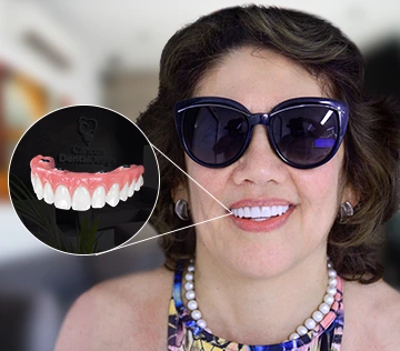 patient with a laser teeth whitening treatment