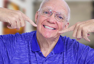 X ray from a patient with a single dental implant and crown