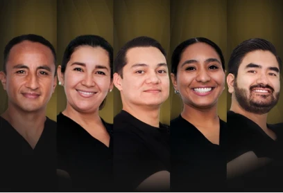 side-by-side pictures of our professional dental specialists in the Cancun Dental Design clinic