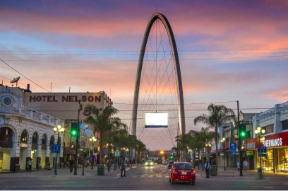 The iconic Monumental Arch in Tijuana, symbolizing the gateway to affordable dental care on the border for patients traveling from San Diego and California.